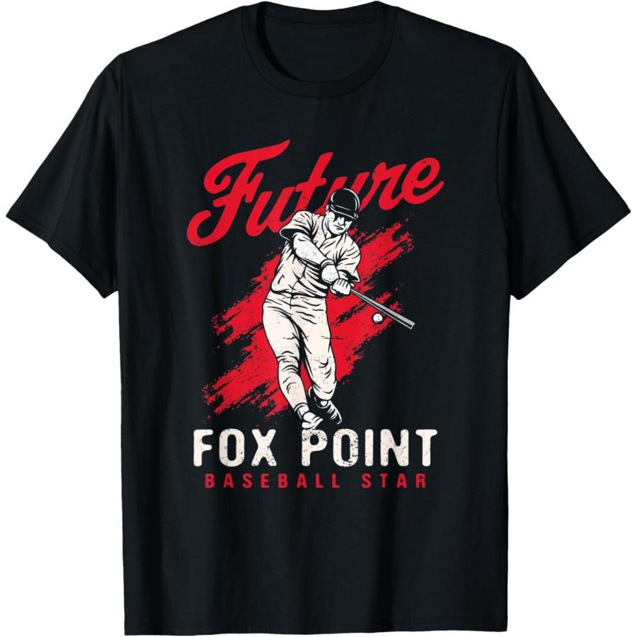 Future Fox Point Baseball Star Baseball Player Sports Theme T-Shirt XXXXXL чёрный