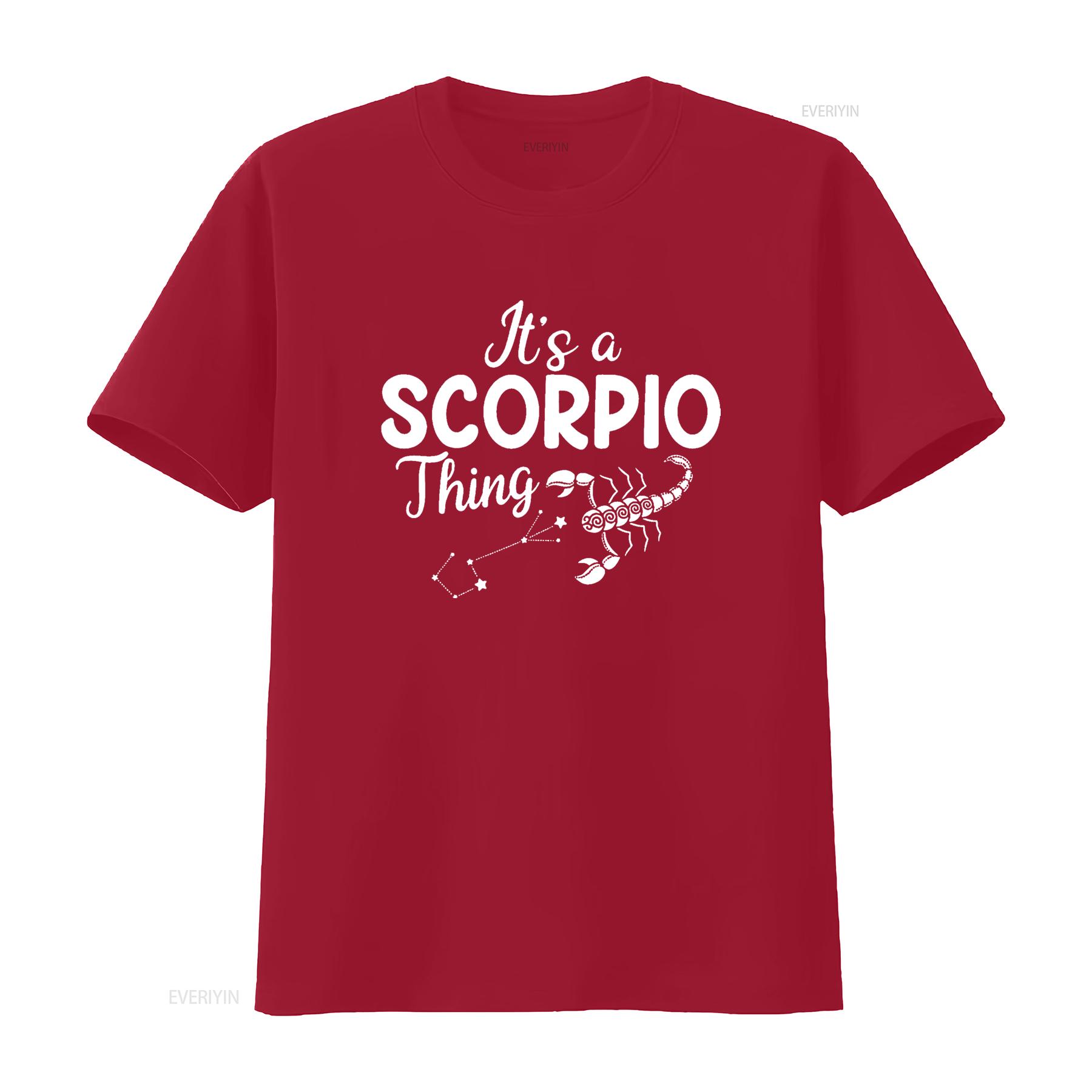 Womens It S A Scorpio Thing Zodiac Sign T Shirt Black 2XL vintage Washed Stylish Versatile Unisex Slightly homme Soft S