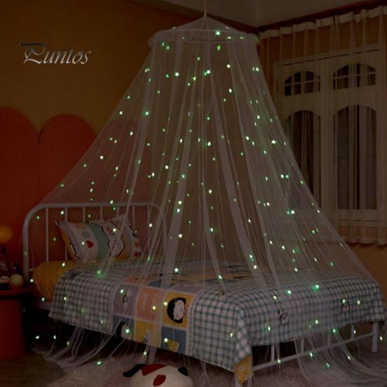 1 Set Practical Breathable Lightweight Bedcover Curtain Summer Stars Princess Bed Net Bedroom Supplies
