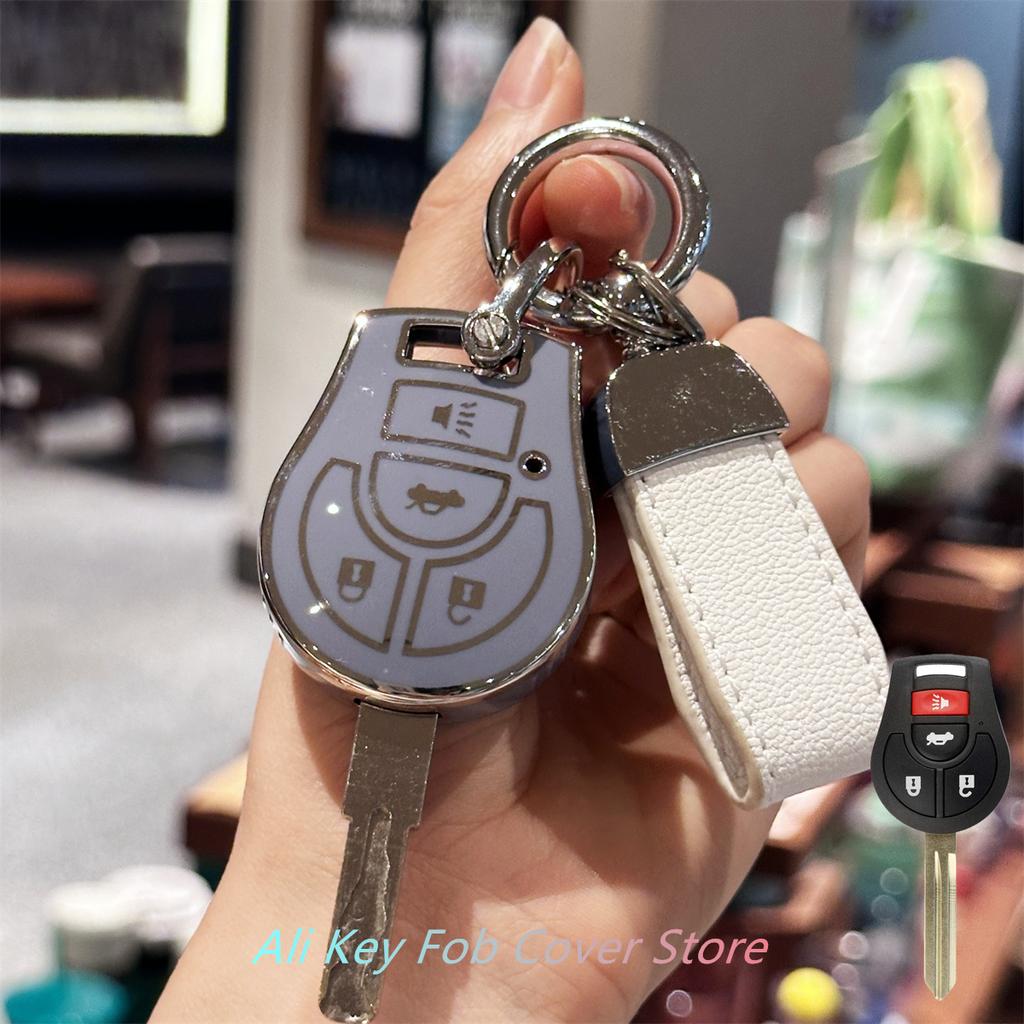 Key Fob Cover with Keychain Lanyard for Nissan 2013 2014 2015 Sentra