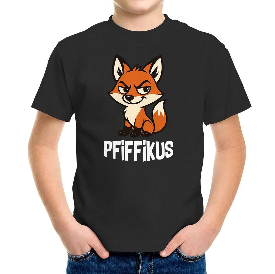 Kids T-Shirt Boys Whistling Funny Fox Animal Print Comic Shirt for Boys 1 S