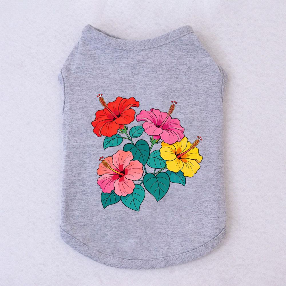 Cat Aummer Vest Hibiscus Pattern Comfortable Material Cats & Dogs Parties Clothes Suitable For Persian ,Siamese cats