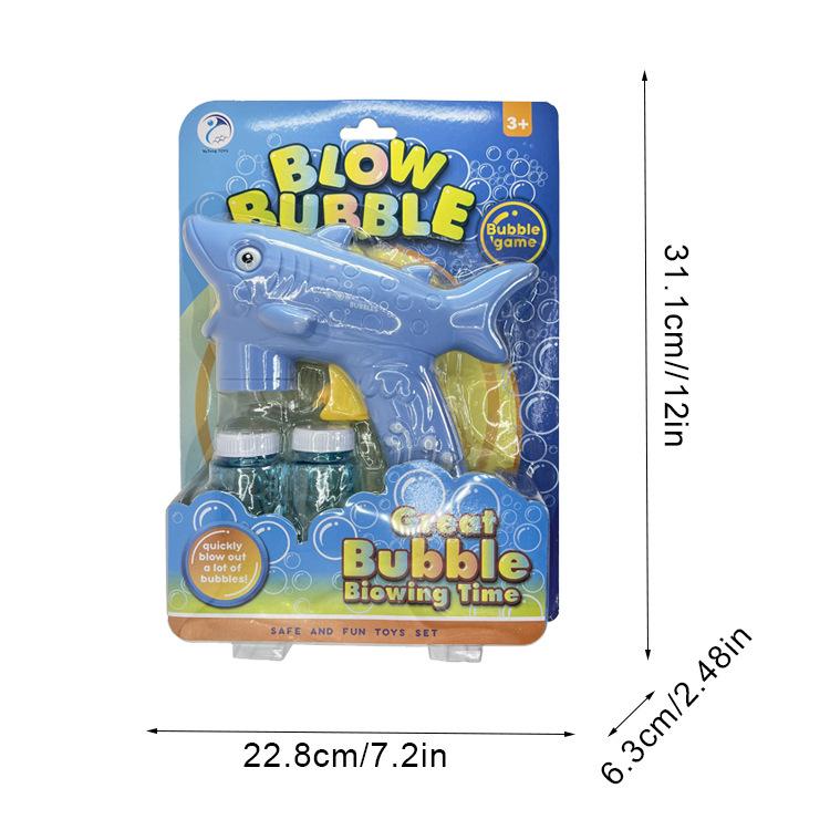 Kids Toy Space Bubble Gun, Handheld Bubble Blower with Lights, Transparent, Formaldehyde-Free Safe