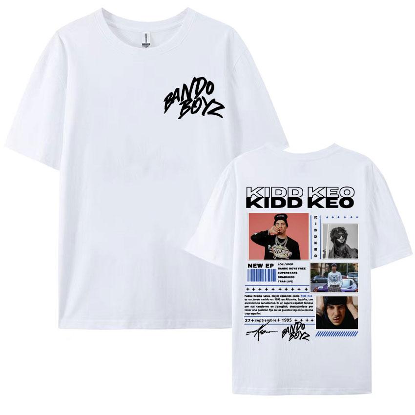 Rapper Kidd Keo Bando Boyz Tour Merch Tee Shirt Mens Women Harajuku Hip Hop Punk Street Tshirt Casual Cotton Oversized T Shirt