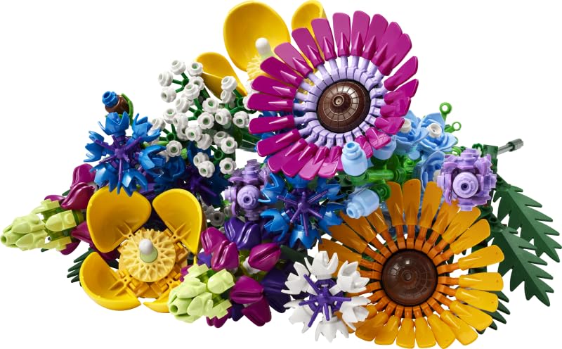 LEGO Botanical Wildflower Bouquet Toy - Birthday Gift, Mother's Day, Father's Day, Gift for Men and Women, Flower Bouquet, Artificial Flowers, Decorat