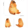PVC Wild Animal Figurine Marmot Plastic Groundhog Ornament Realistic Animal Ornament  Office