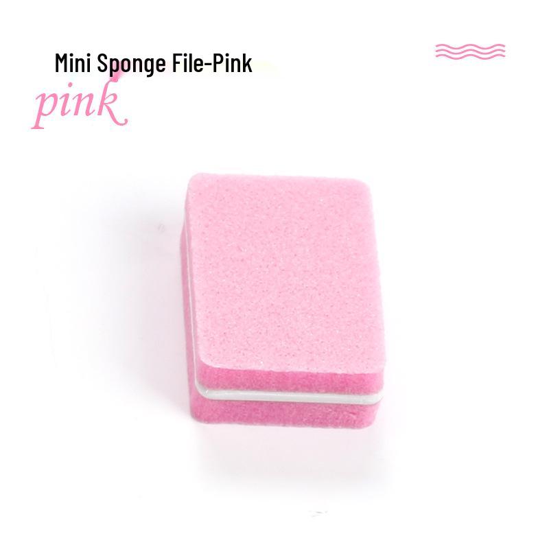Mini Tofu Sponge Nail File: Dual-Sided Manicure Polishing Tool