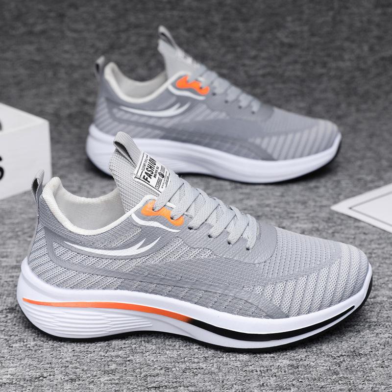 New Casual Men Knit Casual Walking Shoes Breathable Trendy Sneakers Original Light Shock Absorption Male Tennis Shoes