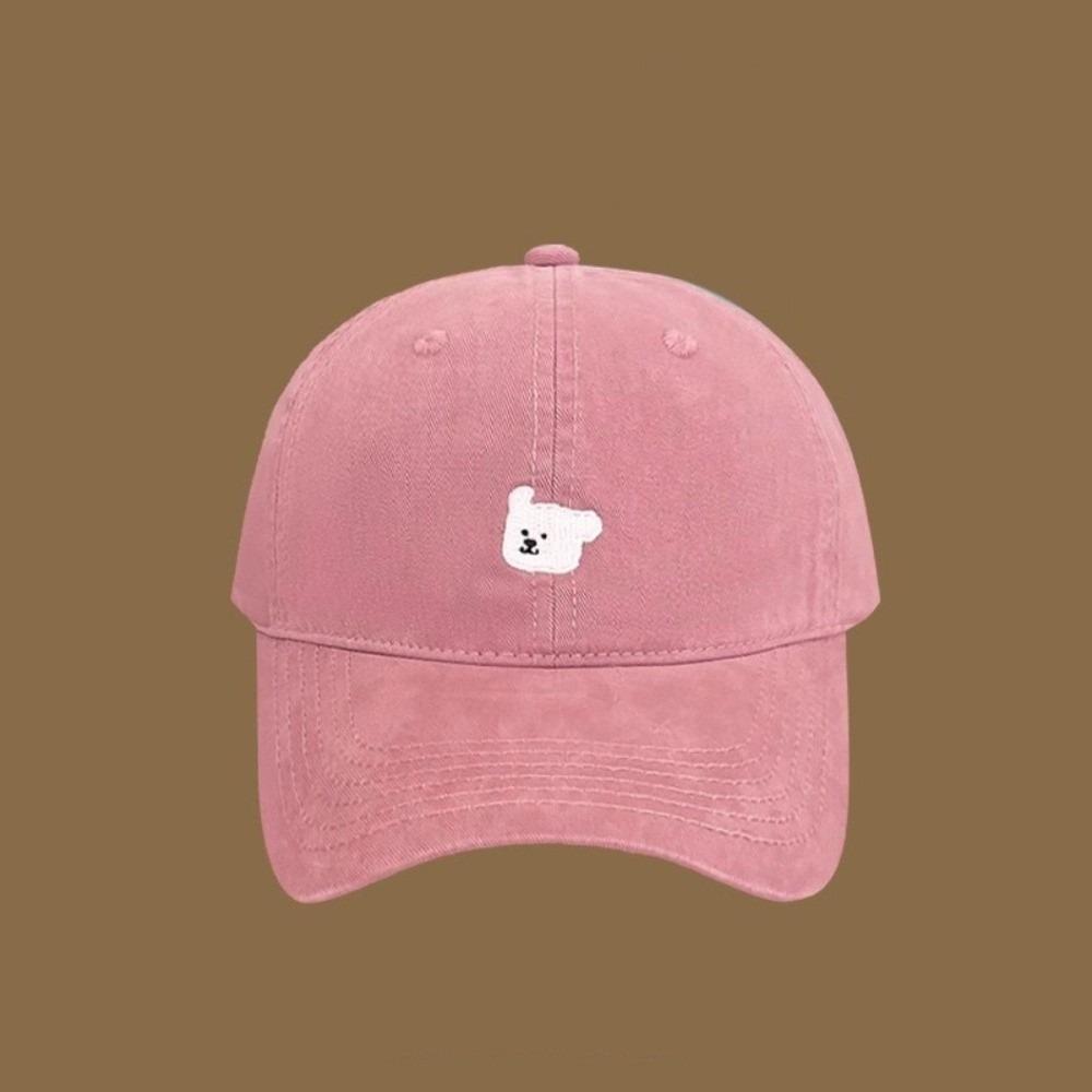 Korean Puppy Embroidery Cap Solid Color Snapback Hat Fashion Men Women Baseball Cap  Teenagers