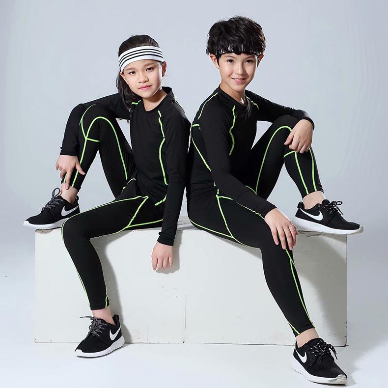 Men's and Kids' Quick-Dry Velvet Sportswear Set: Long Sleeve Tight-Fit for Running and Fitness