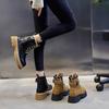 Winter 2025 New British Martin Boots Women's Thick Heel Platform Casual Short Boots Women's Medium Leather Boots Women's