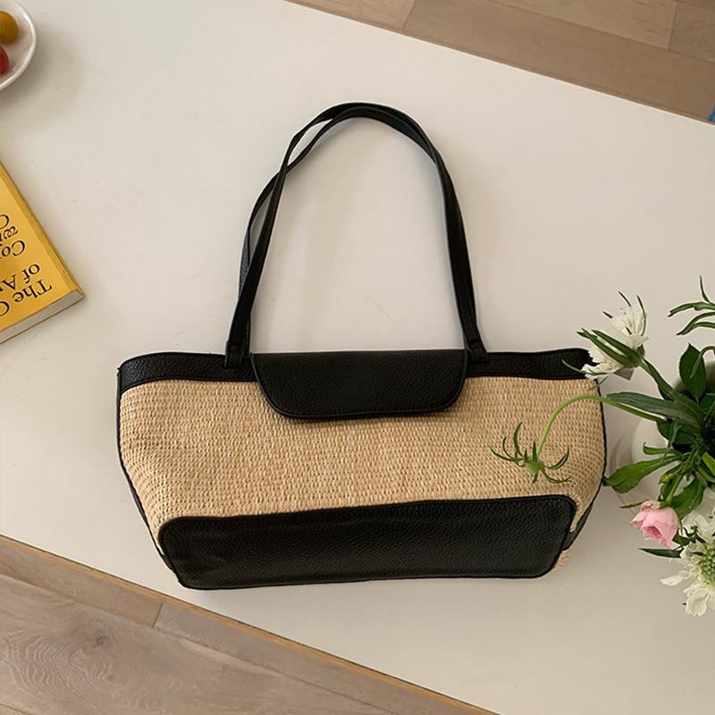 Summer Straw Woven Women Tote Bag Casual Lage Capacity Female Shoulder Bag New Fashion Luxury Designer Handbags