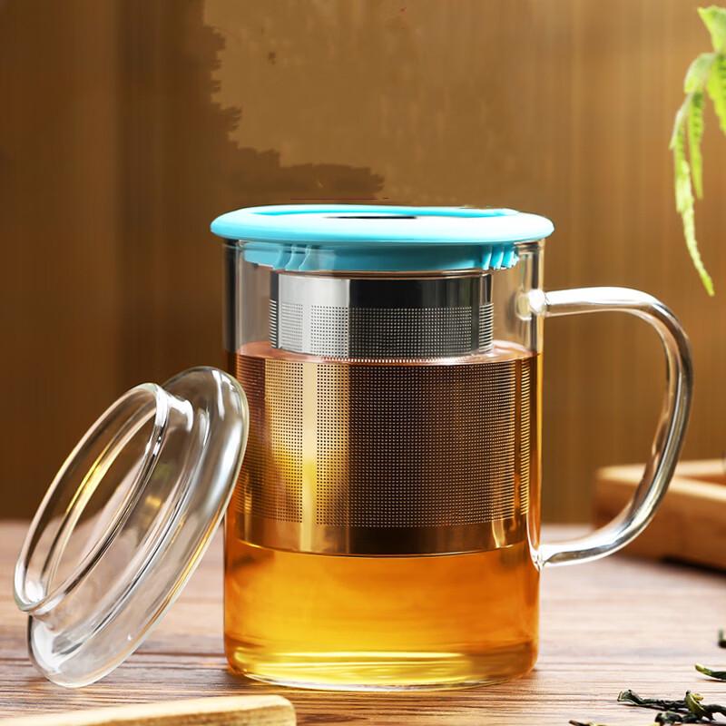 Qianxing Heat-Resistant Glass Tea Cup with Stainless Steel Infuser