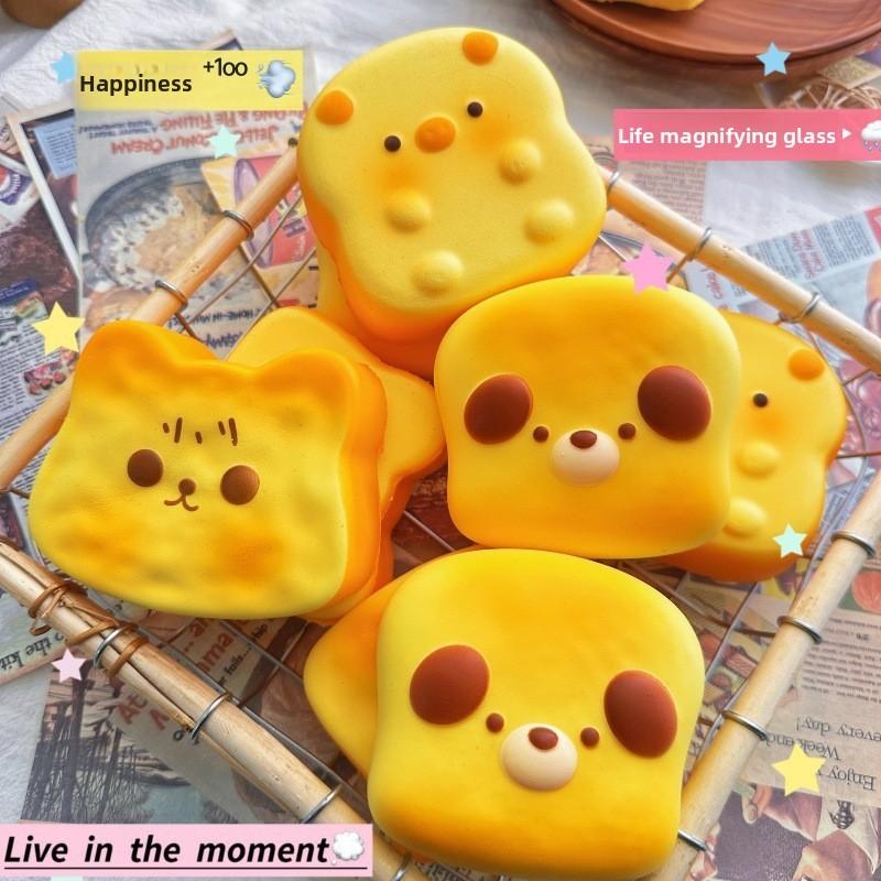 Squishy Cat Toast Stress Relief Toy With Slow Rebound For Relaxation And Hand Exercise