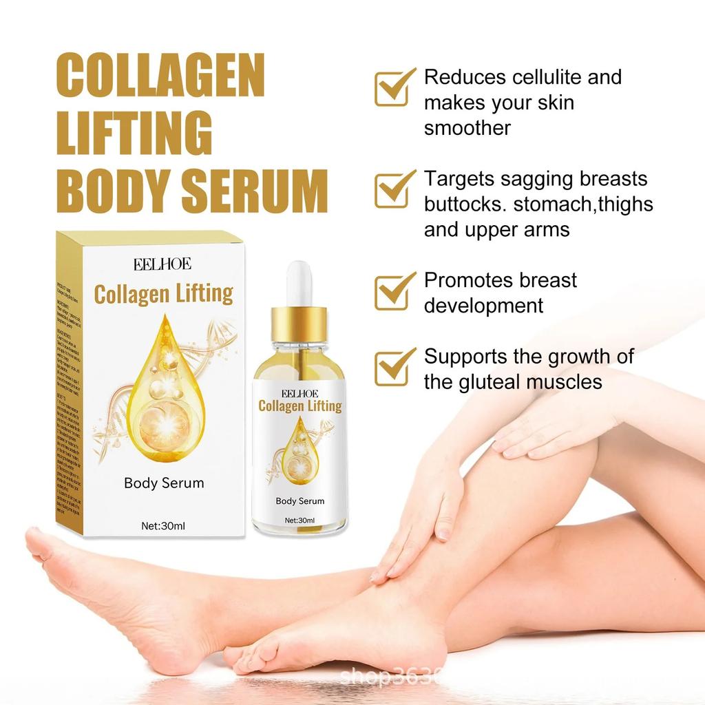 Körperstraffende Essenz von Kollagen, Anti-Cellulite, Abnehmen, Bauchmassage, Schlankheits-Bruststraffung, Fettverbrennungsserum, 30 ml