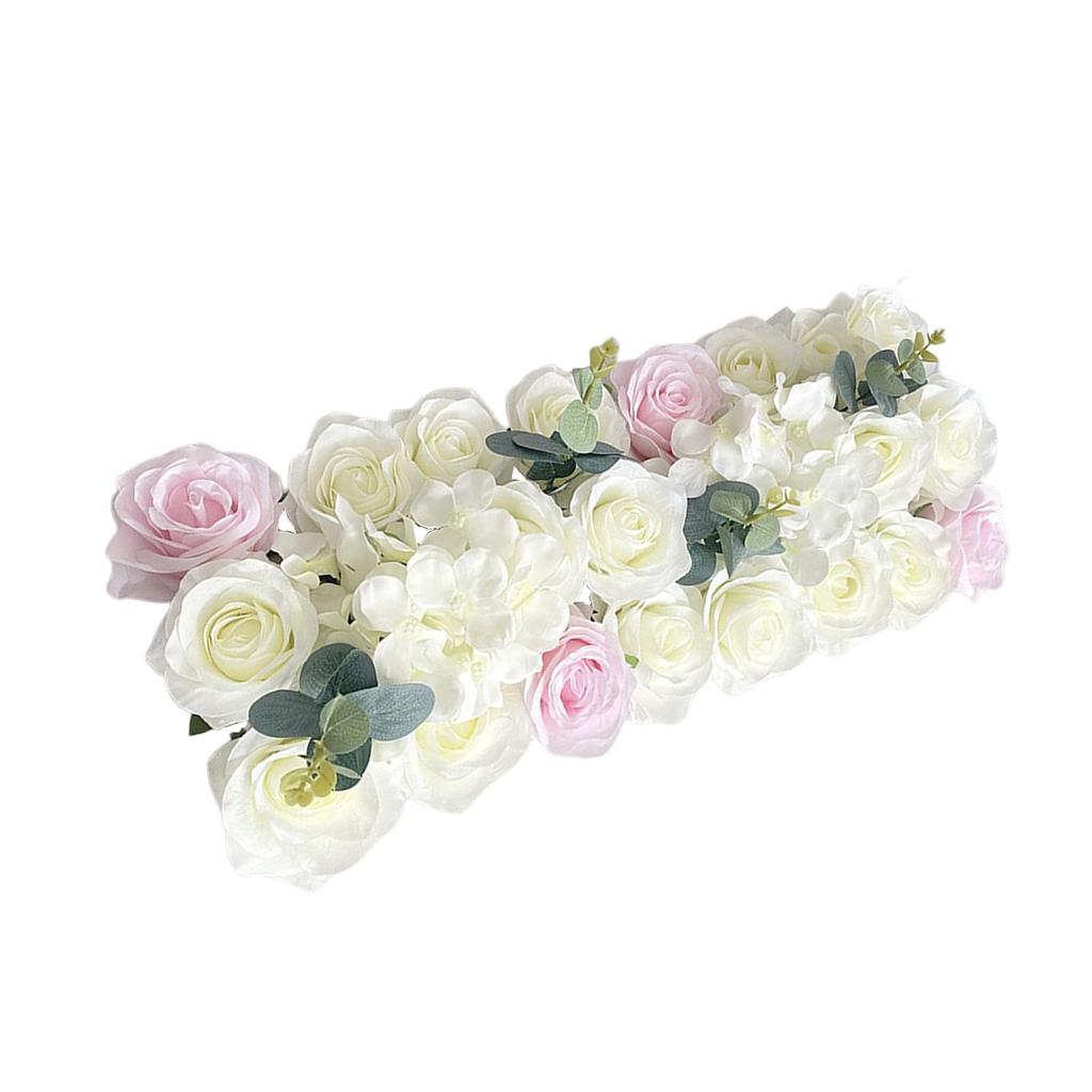 2Pcs Wedding Arch Flower Swag Handmade Green Leaves Silk for Arbor Party