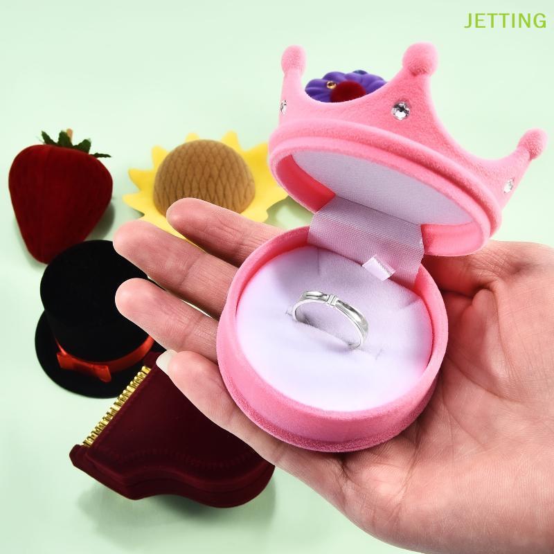 Cartoon Style Velvet Jewelry Box Container Wedding Ring Box For Earrings Necklace Bracelet Display Gift Box Holder 13 Styles