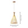 Japanese Chandelier Natural Bamboo Rattan LED Pendant Lights Handmade Weaving Hanging Lamps Wicker Shades E27 Lighting Lampshade