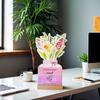 Vase Shaped Monthly Planner Detachable Base Floral Desk Calendar  for Table Desk Decor