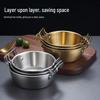 Korean Style Stainless Steel Snack Bowl with Handles - Versatile for Rice, Salad, Hot Pot, Sauces, French Fries, Fruits, and Fried Snacks