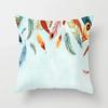Luxury Home Decor Pillow Cover Car Living Room Sofa Cushion Cover Colorful Feather Print Pattern Cushion Cover