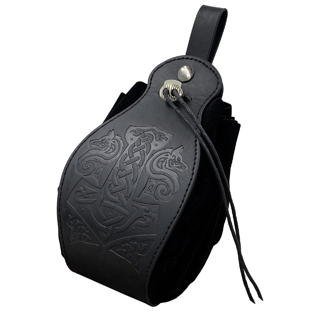 PU Leather Bag for DND Dice Game Tray 5 Celtic Designs Cute Drawstring Pouch  Role Playing RPG Gift Coin Purse