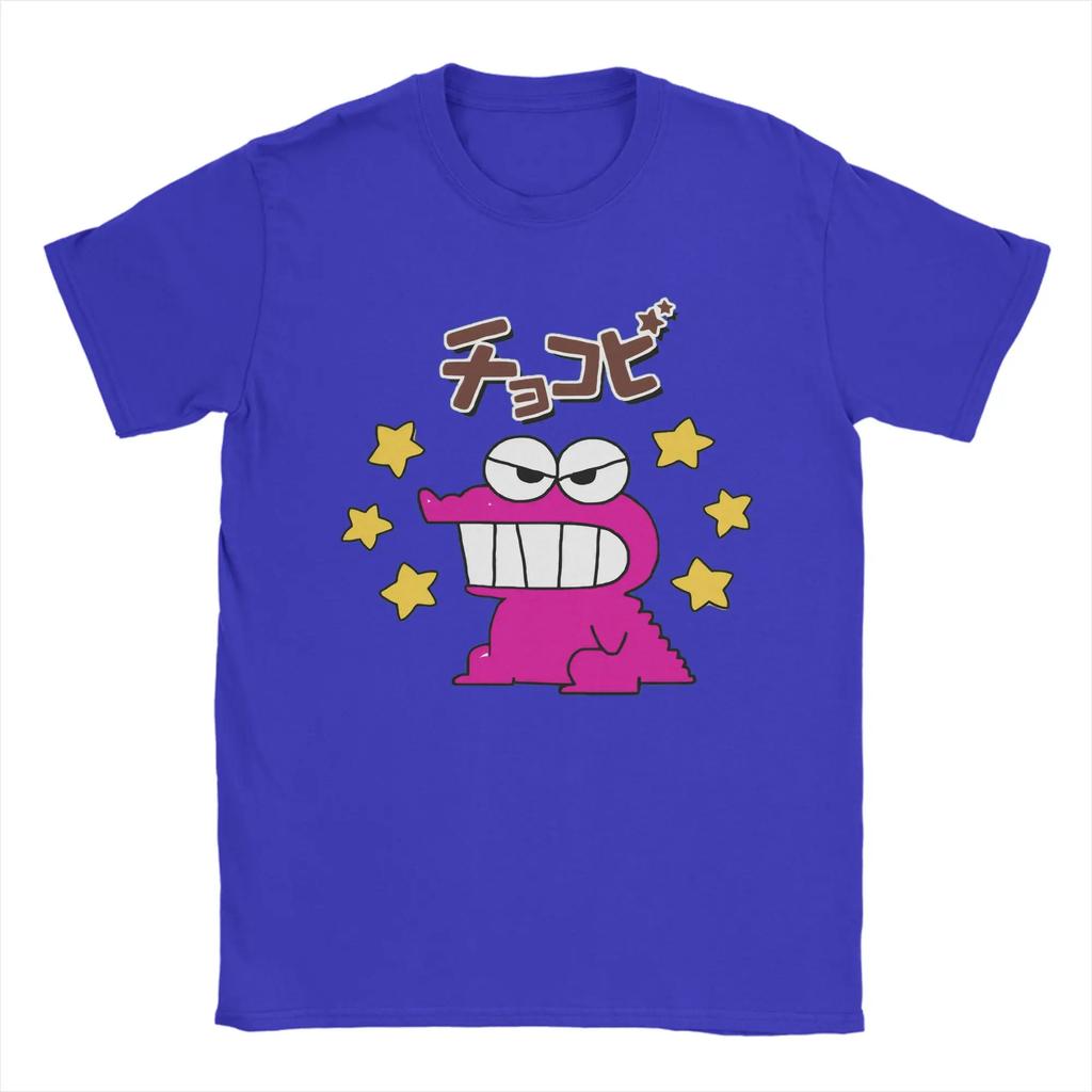 Kawaii Crayon Shinchan Blushing Tshirts Unisex Round Neck Short Sleeve Top Tee Cotton Summer Clothing