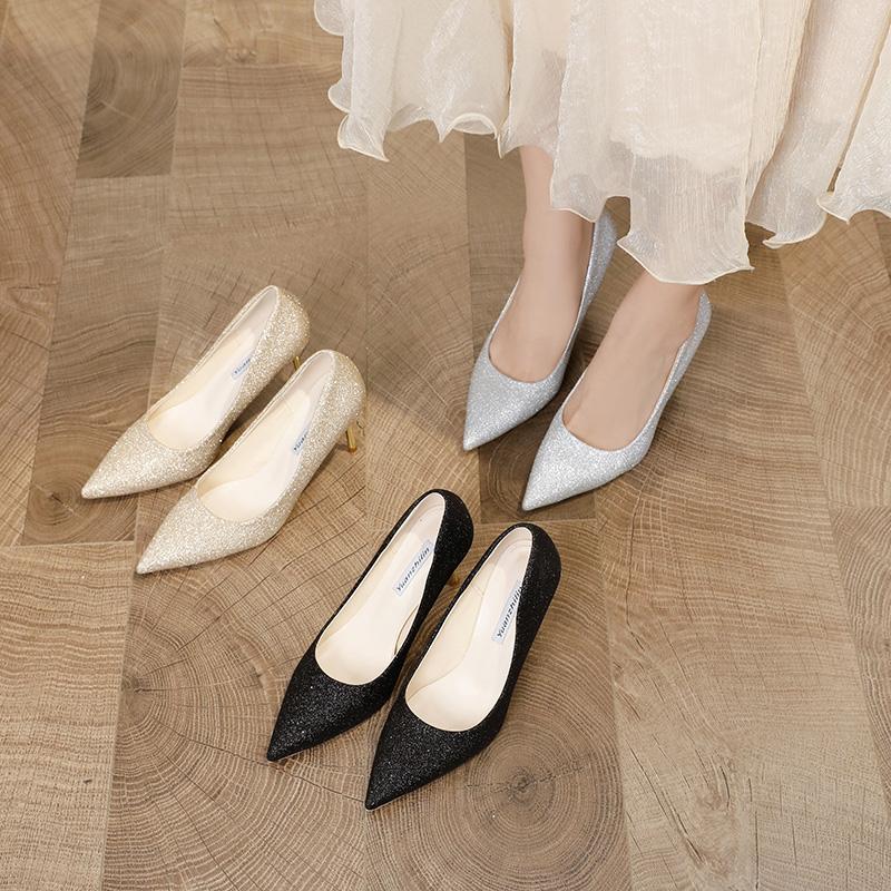 Women's Heeled Shoes 2024 Summer Sexy Pionted Toe Stilettos Women's High Heels Dress Office Ladies Slingbacks Shoes Female Pumps