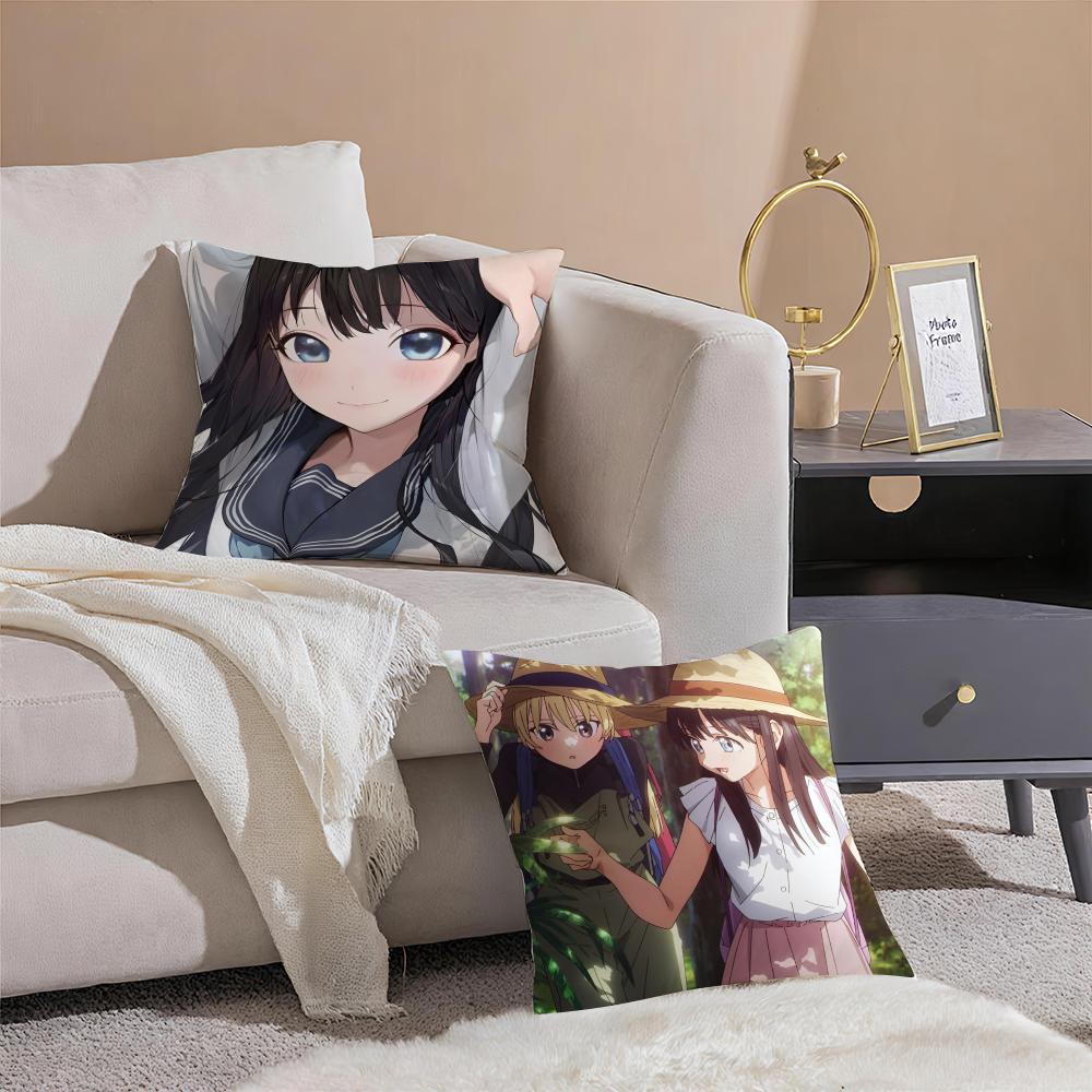 Anime Cartoon TTomorrows My GirlG Cushion Cover Throw Pillow Cover Hidden Button Durable Polyester Chair Cushion