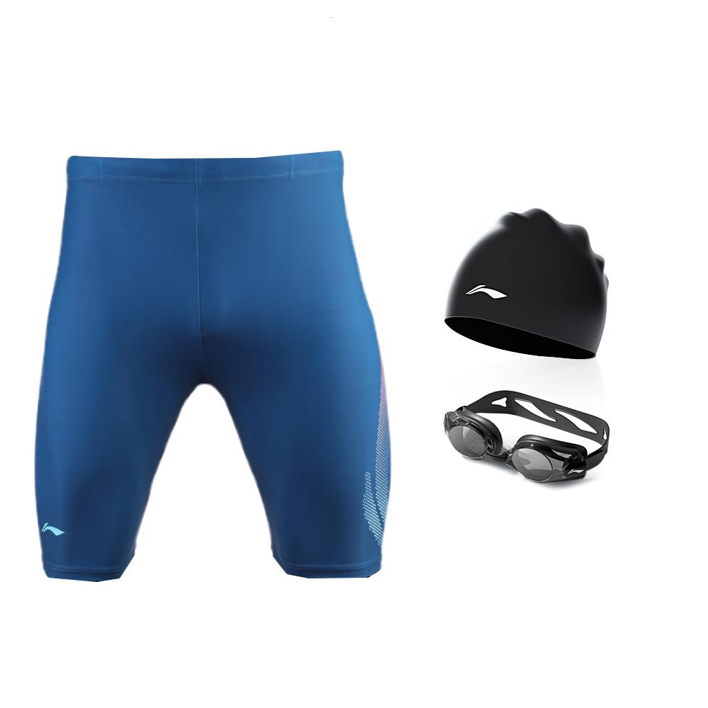 Li Ning Men's Swimwear Men's Mid Length Swim Shorts LNYK020