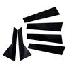 6Pcs Car Door Window Pillar Trim Cover Stickers Glossy Black Auto Exterior Accessories for Volkswagen Jetta