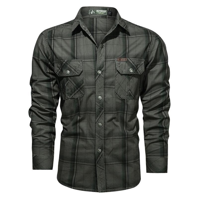 Men 'S Cotton Long -Sleeved Shirt