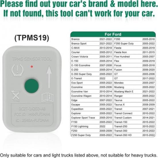 TPMS Sensor Tool, TPMS Relearn Tool for Auto TPMS Reset Sensor Programming Train
