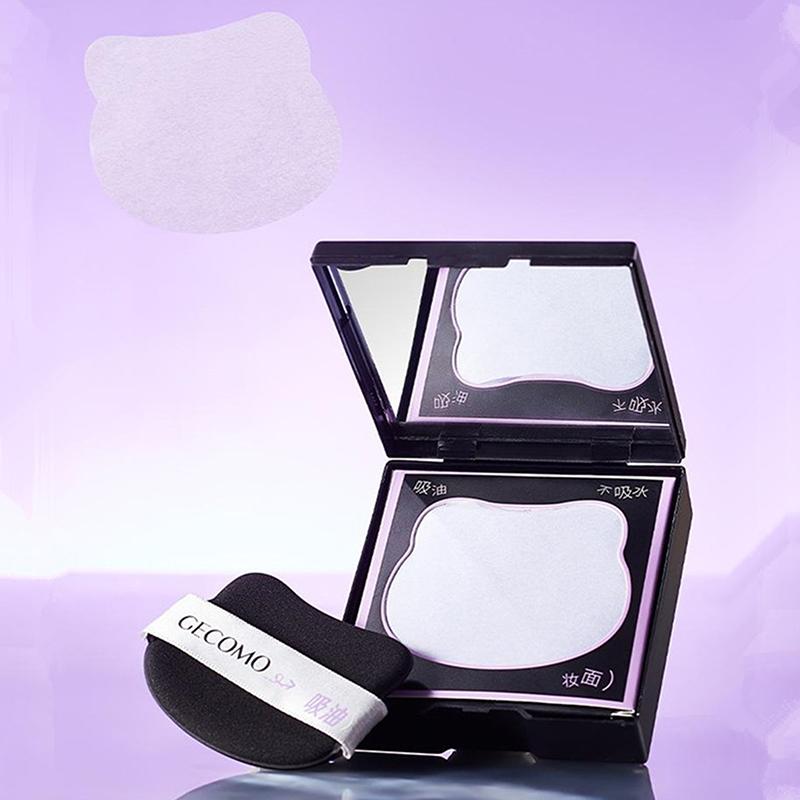 150 Sheets Extractable Oil Blotting Papers With Case Powder Puff Oil Absorbing Sheets Portable Face Blotting Papers For Make Up