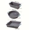 Silicone Baking Set with Non-Stick Heat-Resistant Oven-Safe Cake Molds and Wavy Rectangular Tray- Dishwasher Safe, Even Heat Distribution