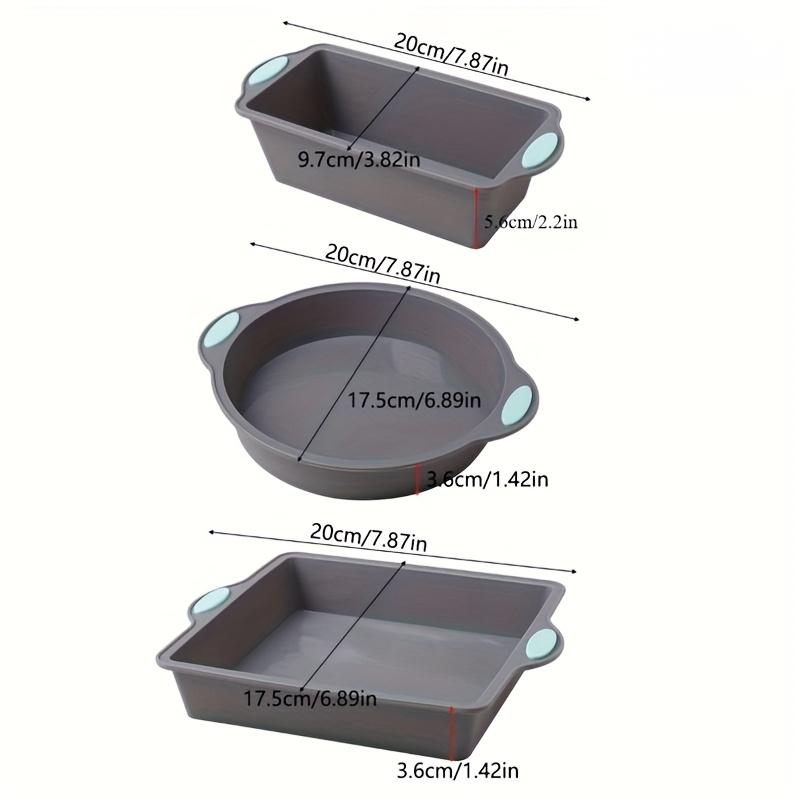 Silicone Baking Set with Non-Stick Heat-Resistant Oven-Safe Cake Molds and Wavy Rectangular Tray- Dishwasher Safe, Even Heat Distribution