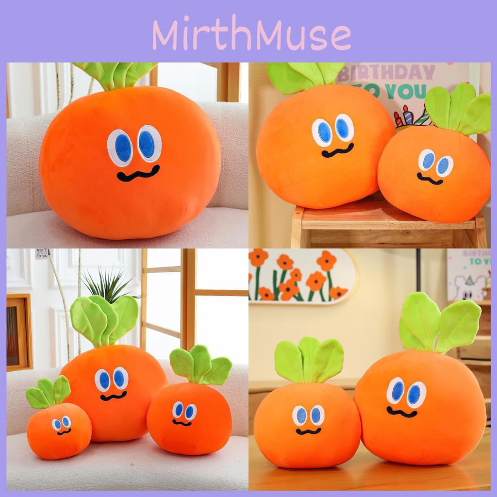 Mojo Carrot Plush Toy With Short Pile Fabric Cute Cartoon Cushion For Gift And Home Decor
