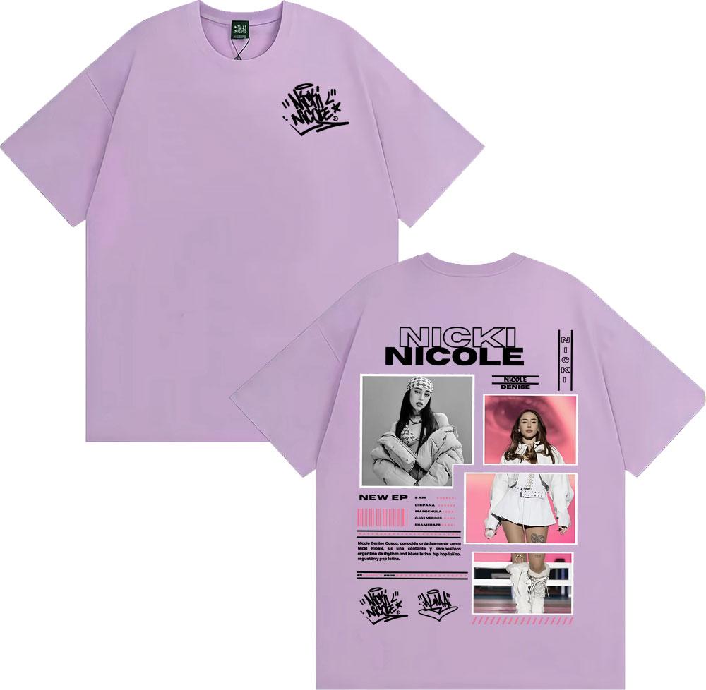 Singer Nicki Nicole Album Tour 2025 Merch T-shirts Men Women Fashion Trending Harajuku T Shirt Summer Tops O-Neck Loose T-shirt