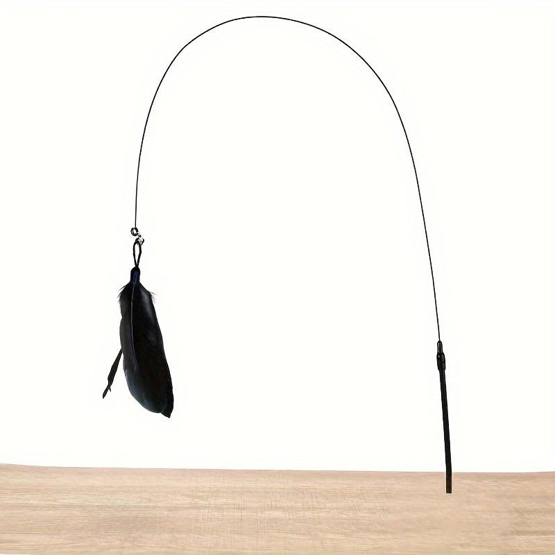 

Прочная плюшевая игрушка для кошек с перьями, длинной стальной проволокой и присоской — устойчива к укусам, интерактивная игра для кошек всех размеров, батарейка в комплект не входит