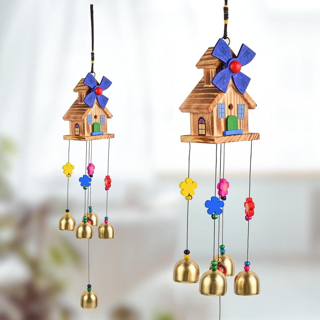 Wind Chimes for Home & Balcony Decor, Metal Hanging Outdoor Garden Terrace, Feng Shui Positive Energy Good Luck & Vastu