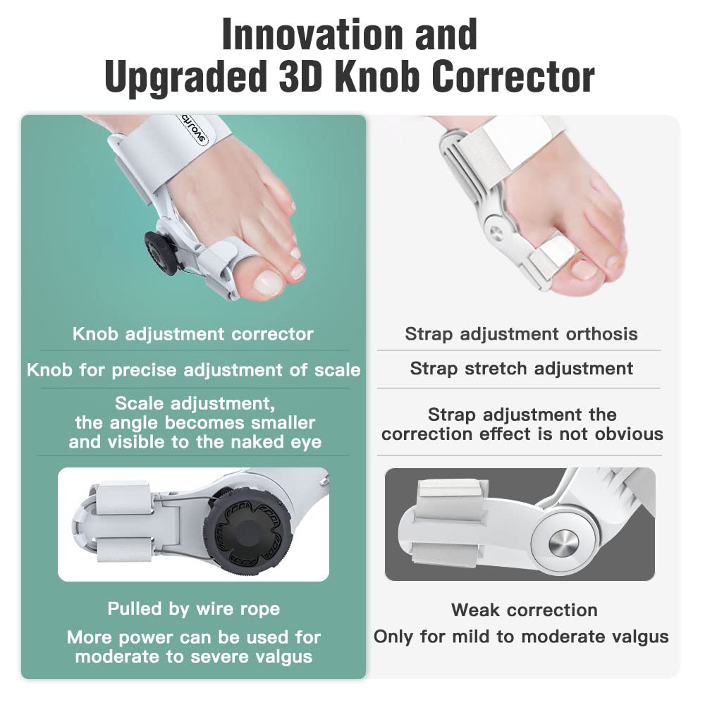 Unisex Hallux Valgus Corrector, Orthopedic Hallux Valgus Corrector, Adjustable Hallux Valgus Splint with Silicone Inner Pad