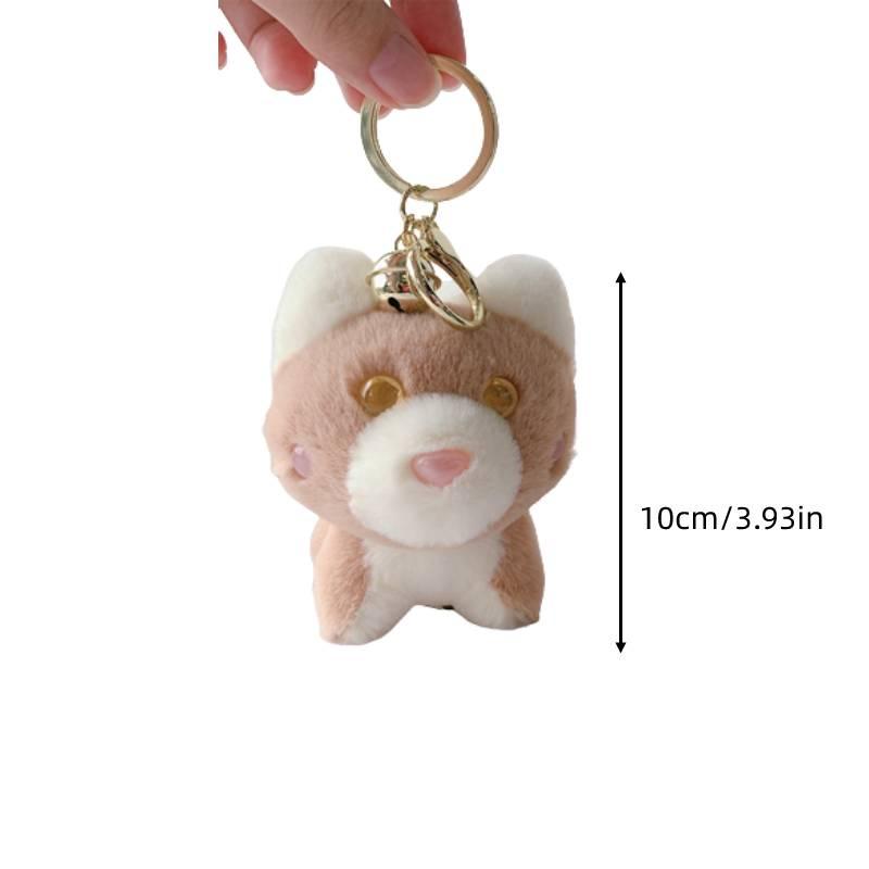 

Milk Tea Bunny Plush Keychain With Short Plush Material For Teen Gift BrownDog