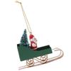Iron Art Sleigh Hanging Ornamen Nordic Christmas Figurine Decorations Xmas Tree Sled Pendant  Gifts