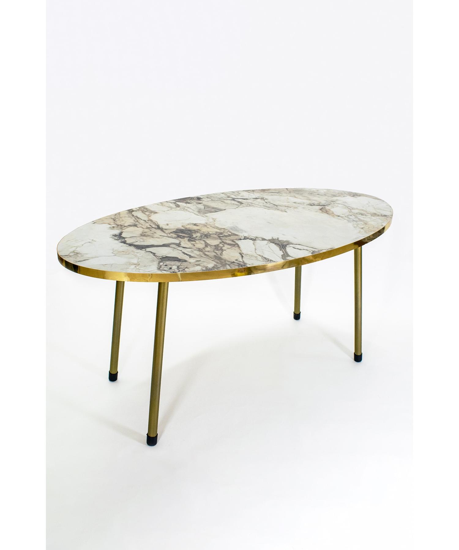 

Центральный стол Ellipse Gold Металлическая ножка Efes Gold