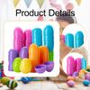 100Pcs Fillable Easter Eggs Basket Stuffers Colorful Practical Goodie Bag Fillers with Hinge