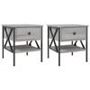 VidaXL Tables de chevet 2 pcs sonoma gris 40x42x45 cm bois ingénierie 825960