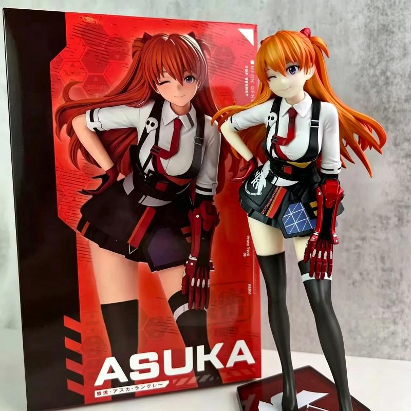 23cm EVA Mechanical Arm Asuka Langley Figure Standing Pose Anime Beauty Statue Collectible Model Toy Desktop Ornament Anime Gift