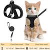 Harnais et Laisse Réglables pour Chat pour la Promenade - Harnais Gilet Anti-Évasion pour Chaton avec Maille Douce Réfléchissante pour Chiot Extérieur