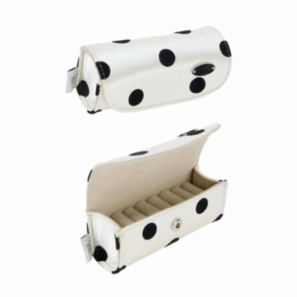Durable Polka Dot Jewelry Bag Lightweight Large-capacity Black White Makeup Bag Multifunctional Portable Storage Bag Travel Use