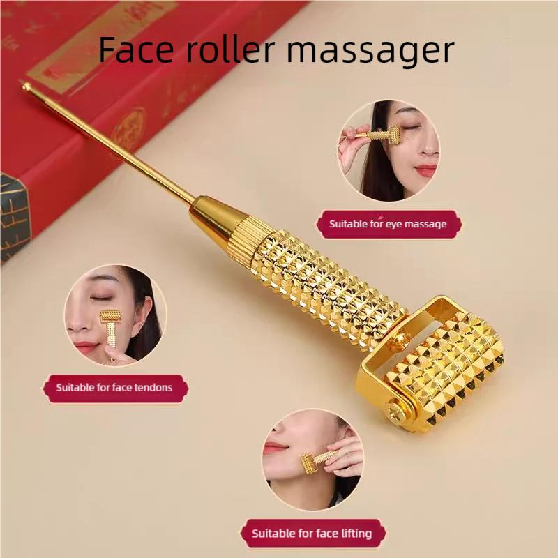Facial Reflexology Massage Tool Retractable Acupuncture Pen Double Headed Spring Loaded Ear Body Point Probe Acupuncture Roller